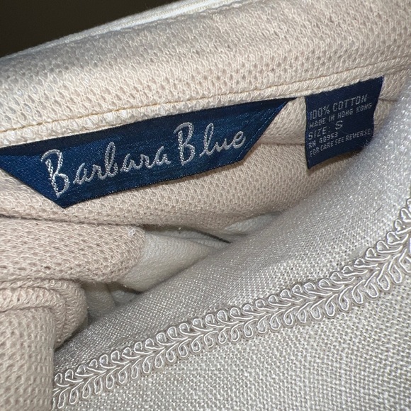 VINTAGE Barbara Blue Shirt Mens Size S Short Sleeve kenya tan Button Up - Picture 5 of 9